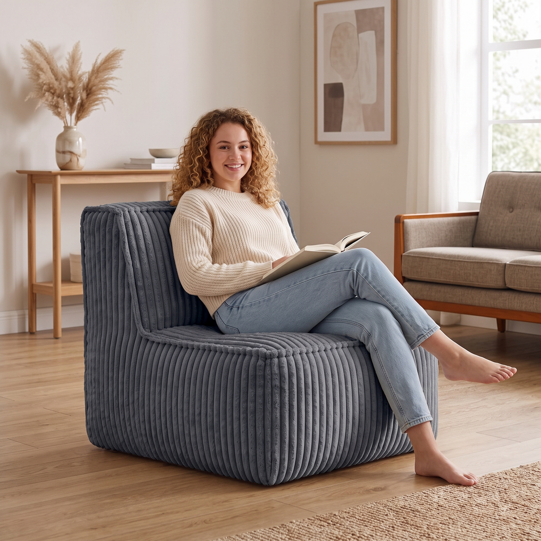 Abnehmbarer Mittelmodul - Für modulares Sofa - Kord - 90x82 cm
