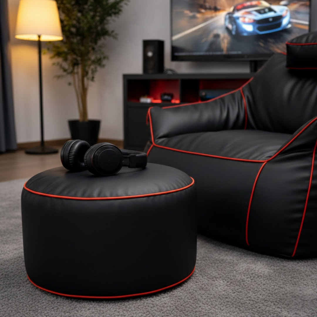 Gaming-Fußstütze aus Kunstleder - 50x30 cm