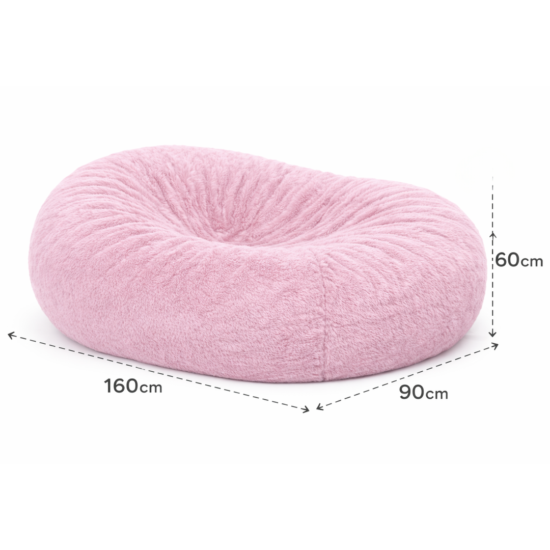 Langer, abziehbarer Riesen-Sitzsack - Kunstfell - 160 cm