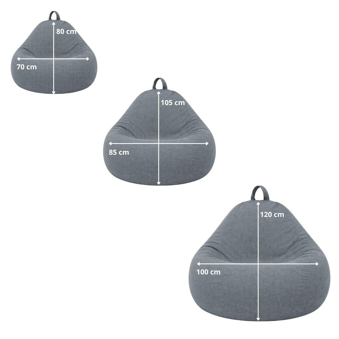 Sitzsack mit abnehmbarem Bezug - 80x70 cm