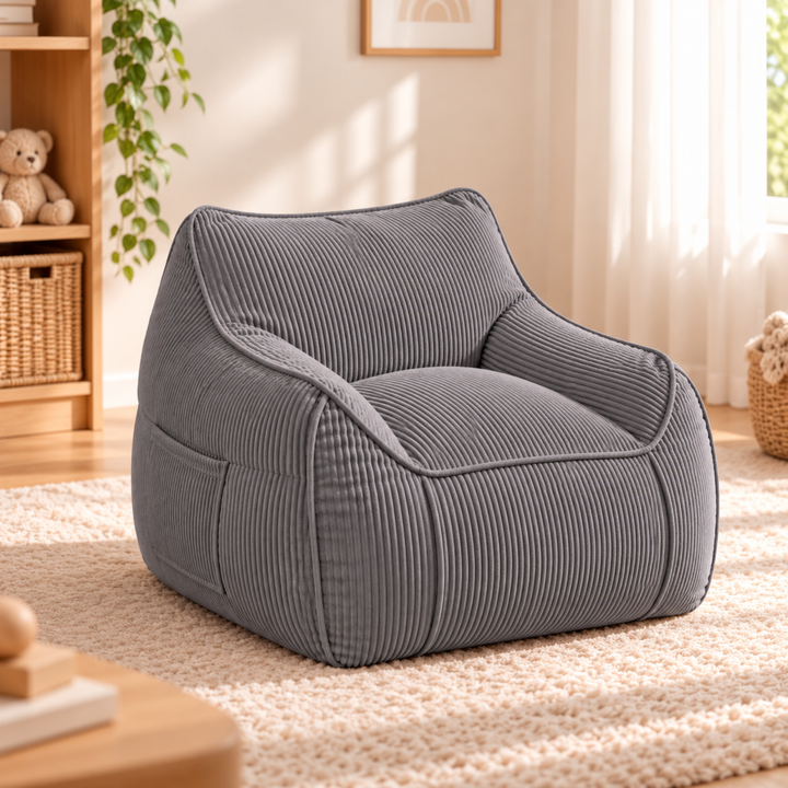 Pouf fauteuil enfant Velours Côtelé - 70x70 cm