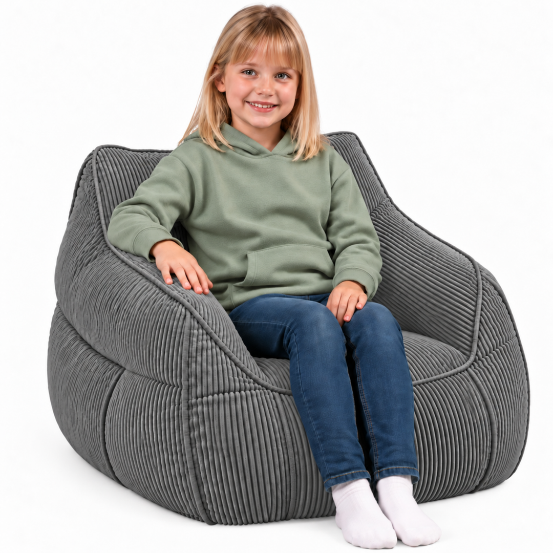 Pouf fauteuil enfant Velours Côtelé - 70x70 cm