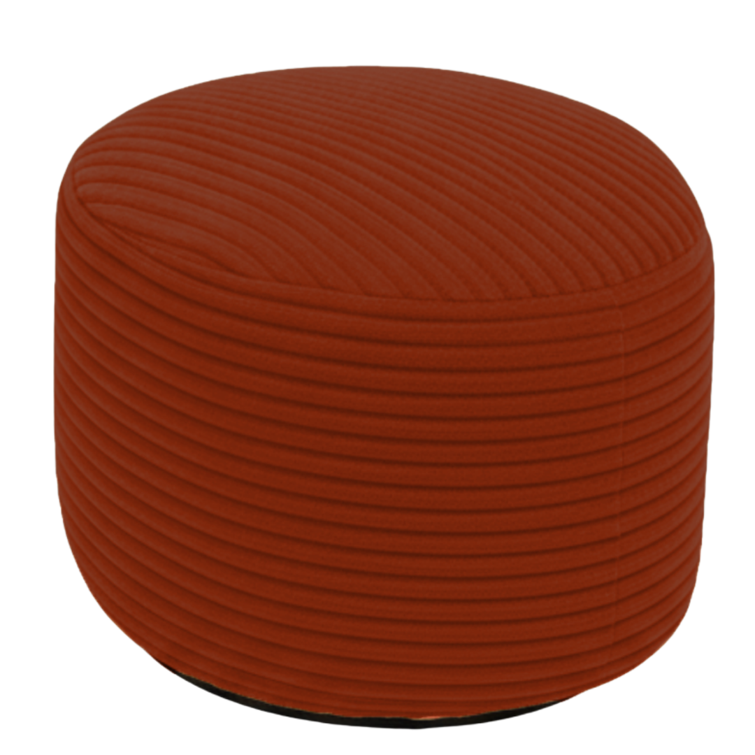 Fußhocker mit abnehmbarem Bezug aus Cord - 50 x 30 cm