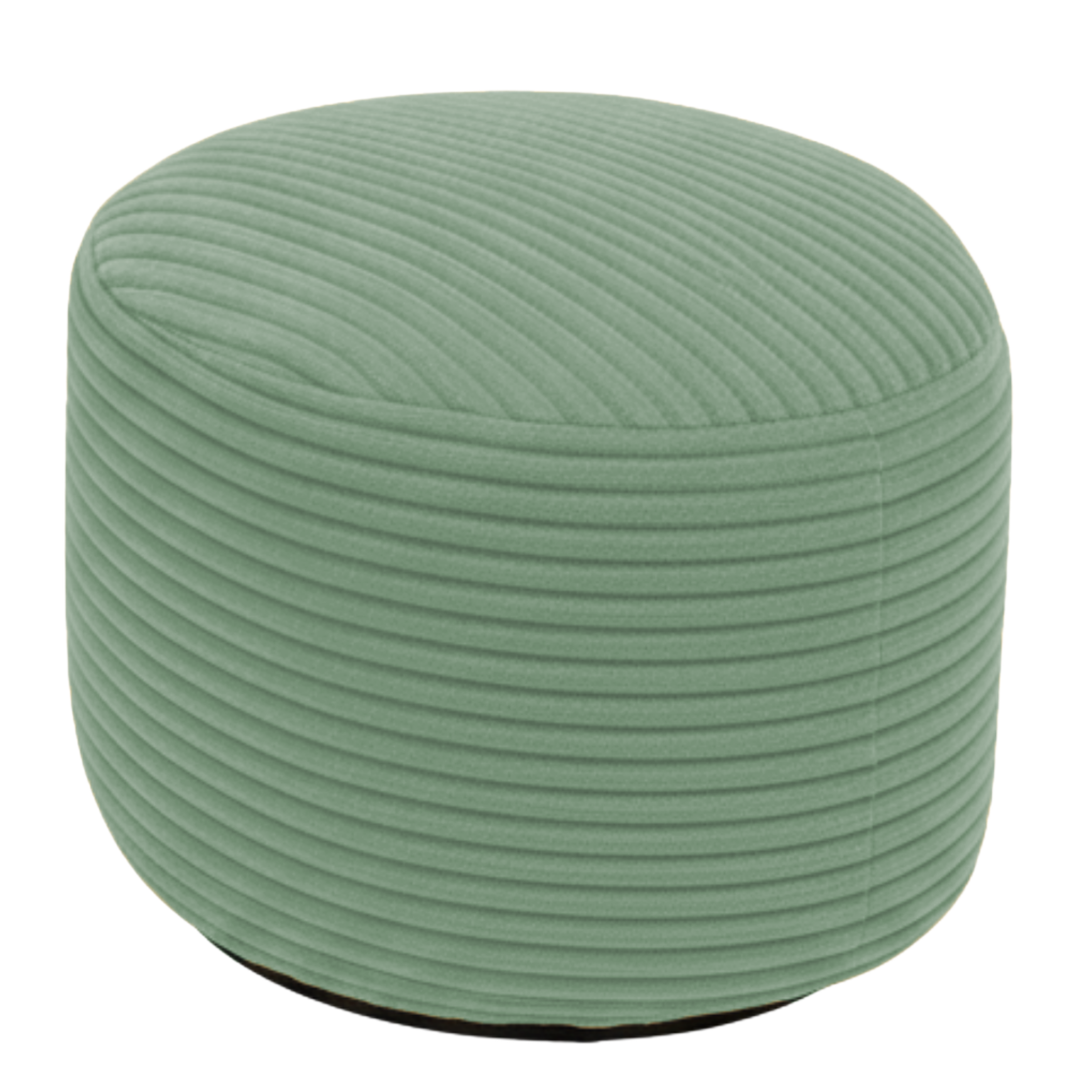 Fußhocker mit abnehmbarem Bezug aus Cord - 50 x 30 cm