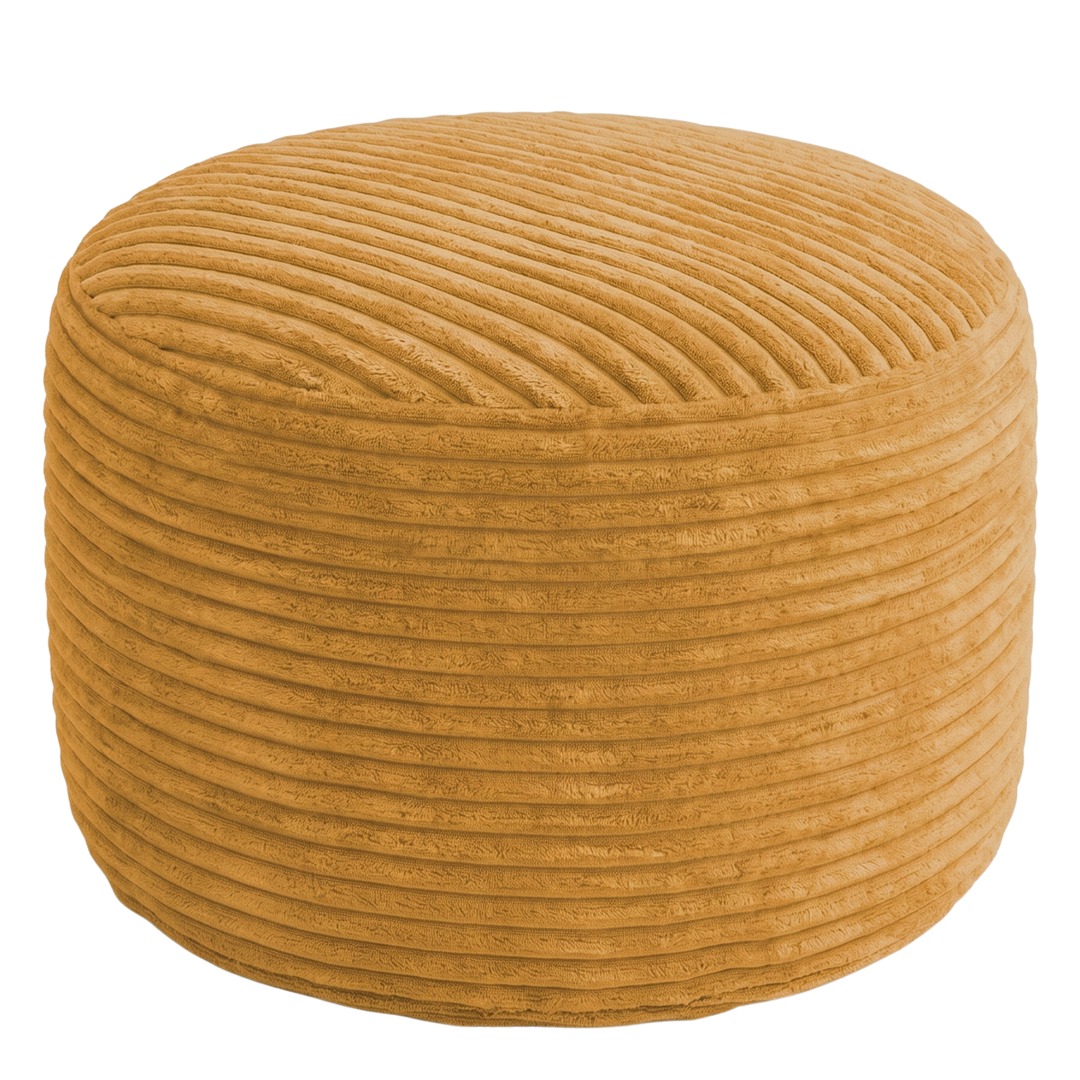 Fußhocker mit abnehmbarem Bezug aus Cord - 50 x 30 cm