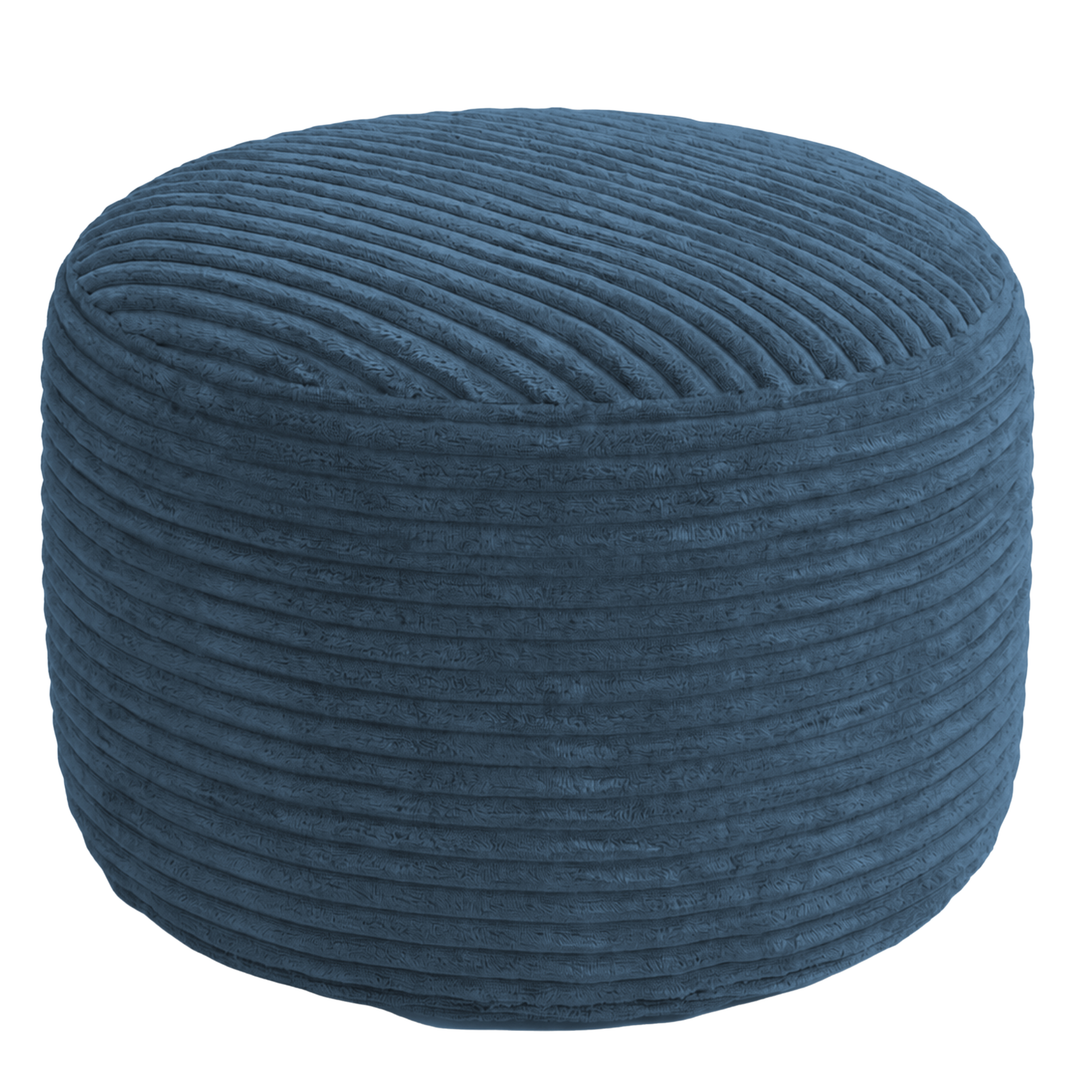 Fußhocker mit abnehmbarem Bezug aus Cord - 50 x 30 cm