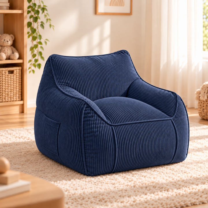 Pouf fauteuil enfant Velours Côtelé - 70x70 cm