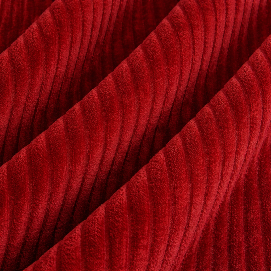 Fußhocker mit abnehmbarem Bezug aus Cord - 50 x 30 cm