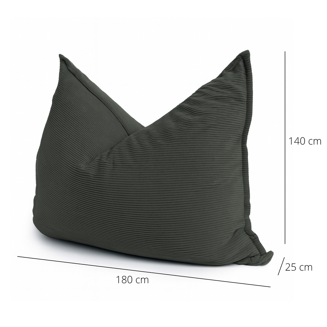 Abnehmbarer Sitzsack aus Cord - 140x180 cm