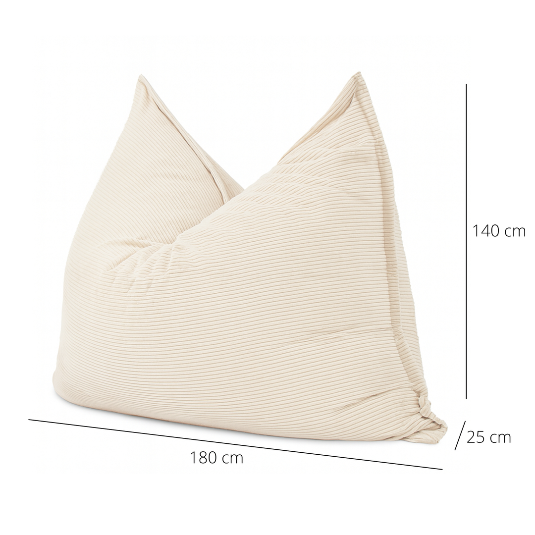 Abnehmbarer Sitzsack aus Cord - 140x180 cm