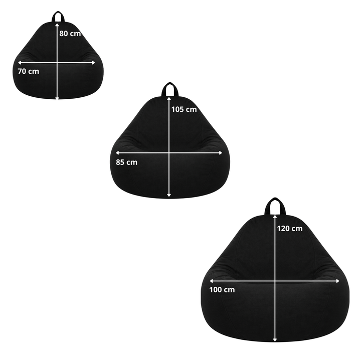 Sitzsack mit abnehmbarem Bezug - 80x70 cm