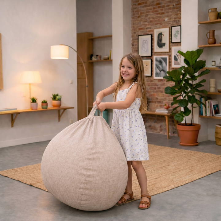 Sitzsack mit abnehmbarem Bezug - 80x70 cm