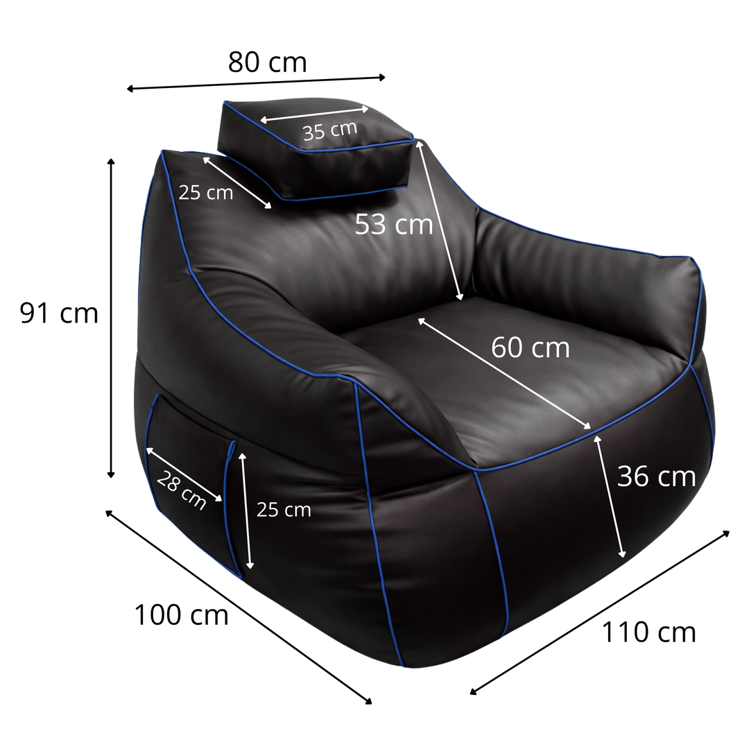 Gaming-Sitzsack aus Kunstleder - 100x110 cm