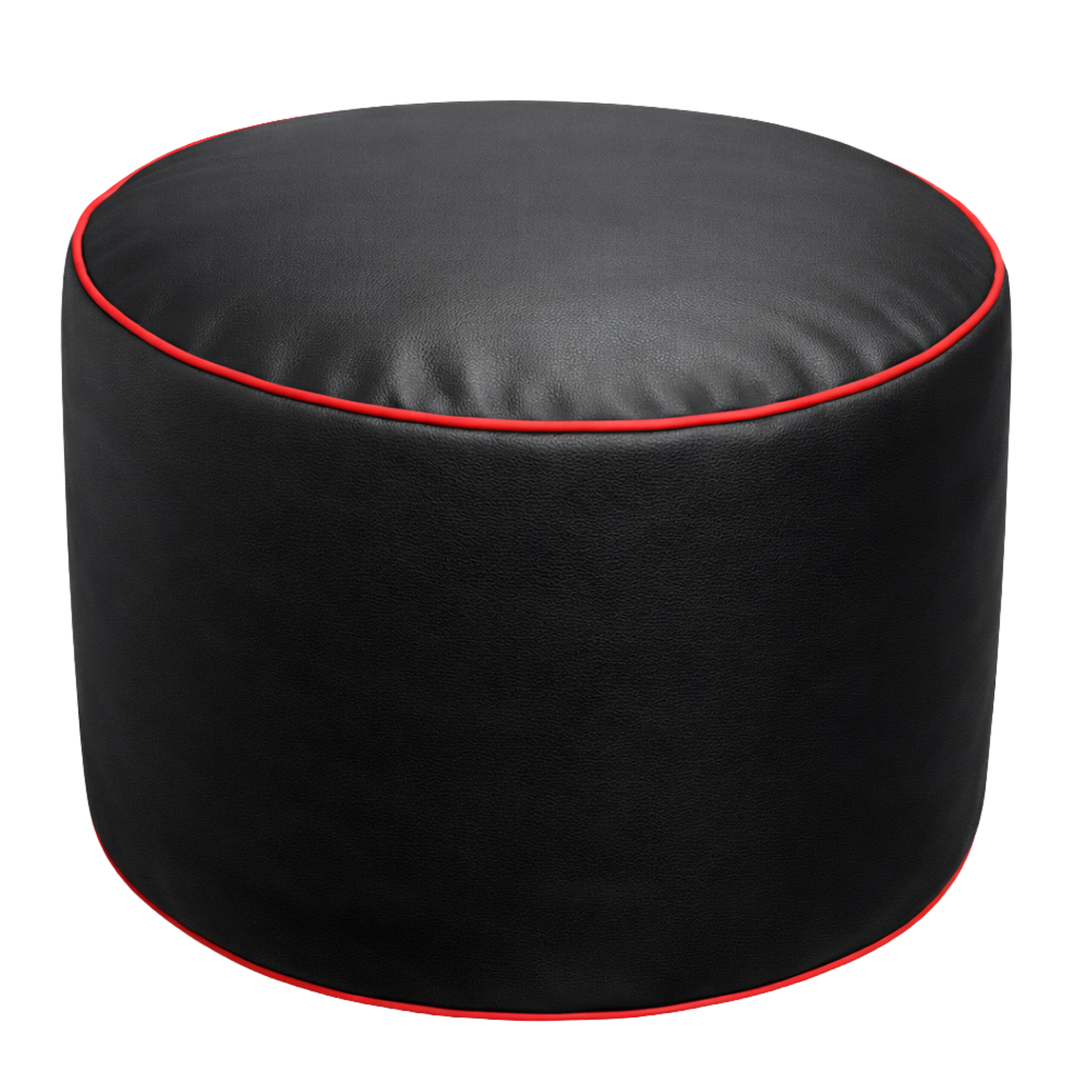 Gaming-Sitzsack aus Kunstleder - 100x110 cm + Fußhocker