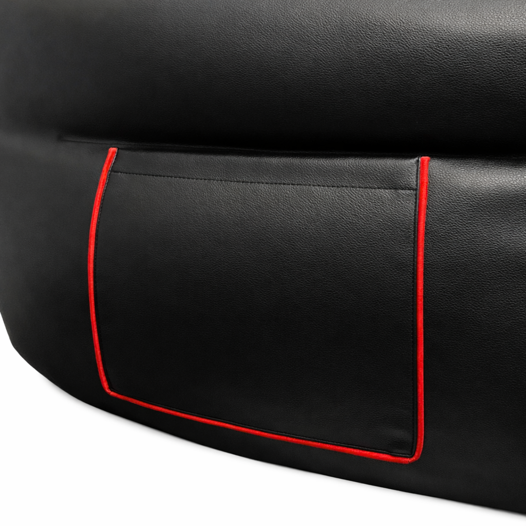 Gaming-Sitzsack aus Kunstleder - 100x110 cm + Fußhocker