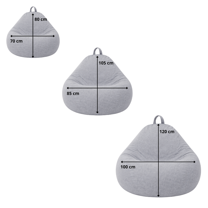 Sitzsack mit abnehmbarem Bezug - 105x85 cm