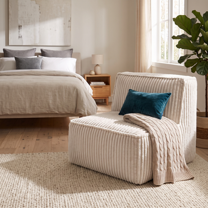 Abnehmbarer Mittelmodul - Für modulares Sofa - Kord - 90x82 cm