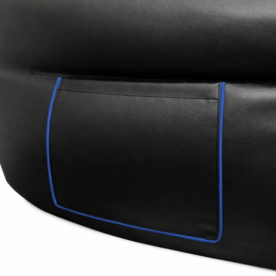 Gaming-Sitzsack aus Kunstleder - 100x110 cm + Fußhocker