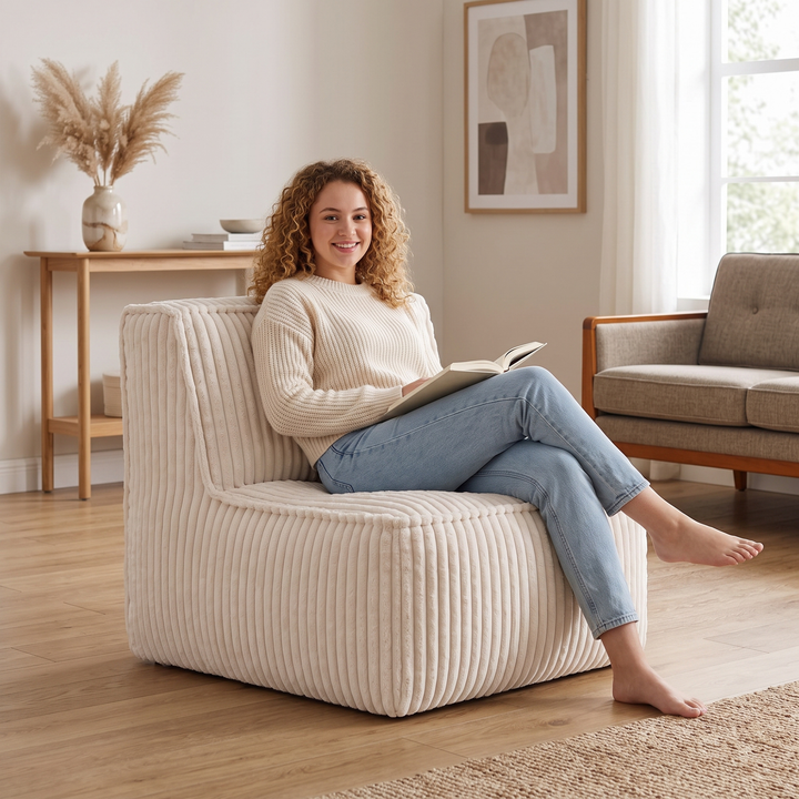 Abnehmbarer Mittelmodul - Für modulares Sofa - Kord - 90x82 cm