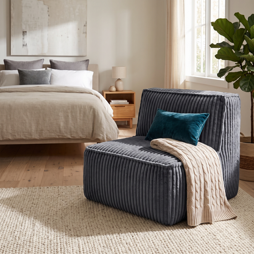 Abnehmbarer Mittelmodul - Für modulares Sofa - Kord - 90x82 cm
