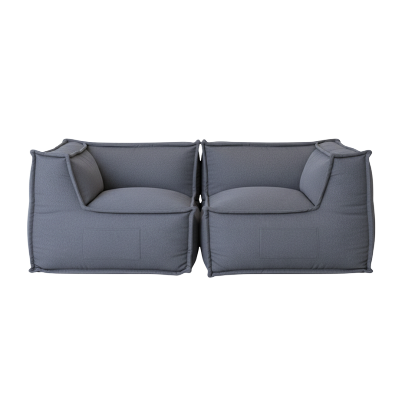 Modulares 2-Sitzer-Sofa - Leinenoptik - 90x180 cm