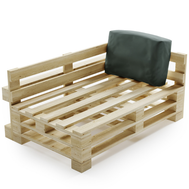 Wasserdichtes Palettenkissen mit abnehmbarem Bezug - Ecke 60x40 cm