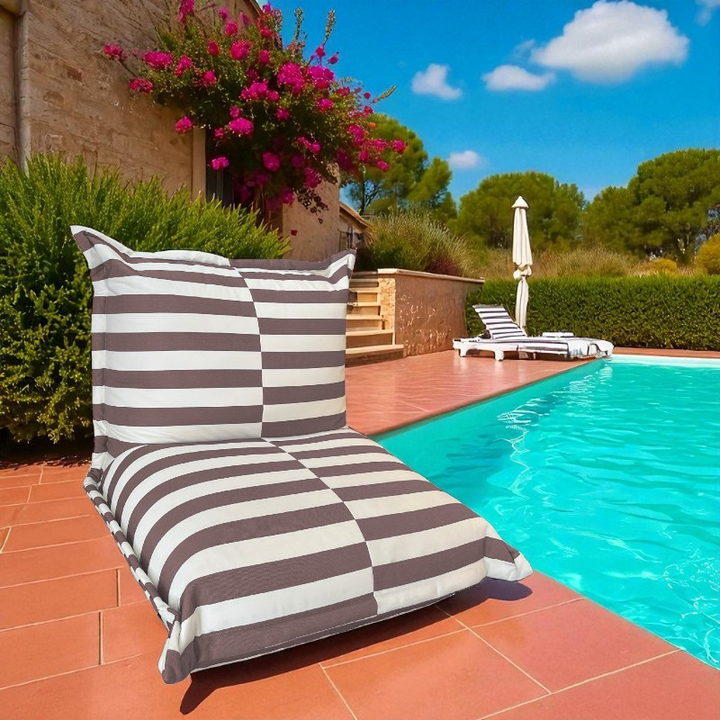 Outdoor-Sitzsack-Hülle gestreift - 85 x 85 x 75 cm