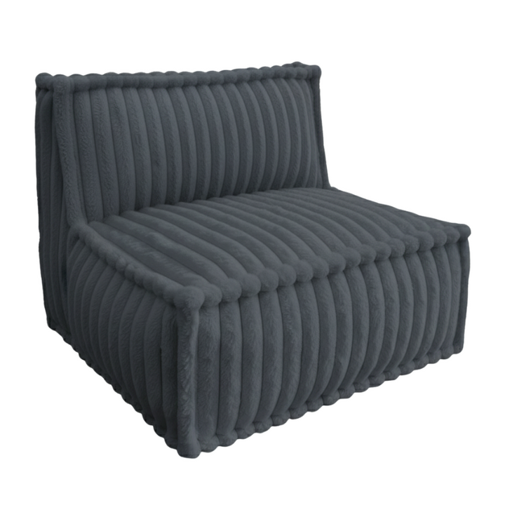 Zentrales Modul für modulares Sofa - Rippenfell - 90x82 cm
