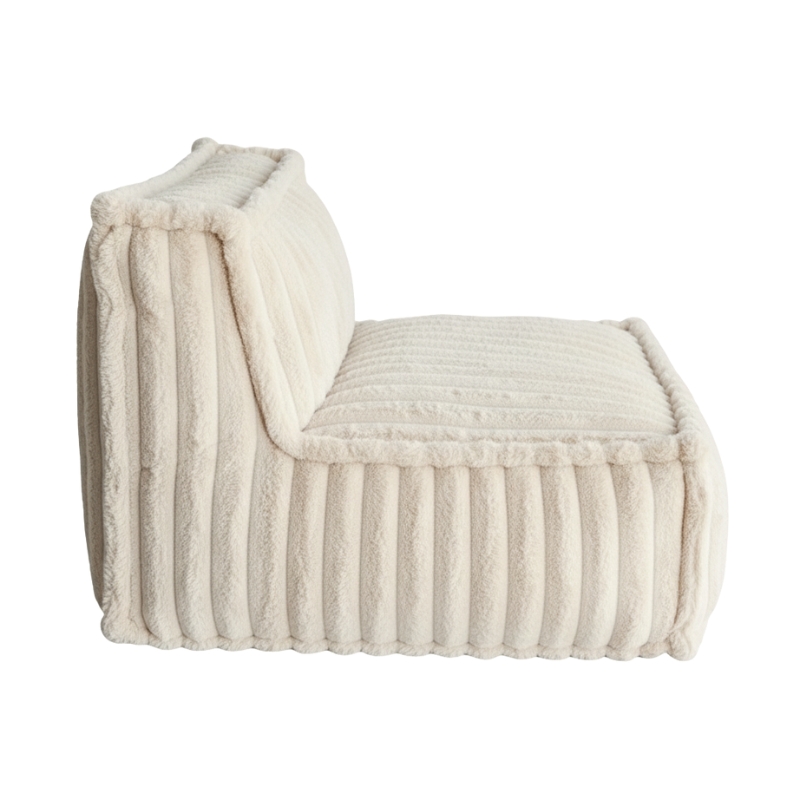 Zentrales Modul für modulares Sofa - Rippenfell - 90x82 cm