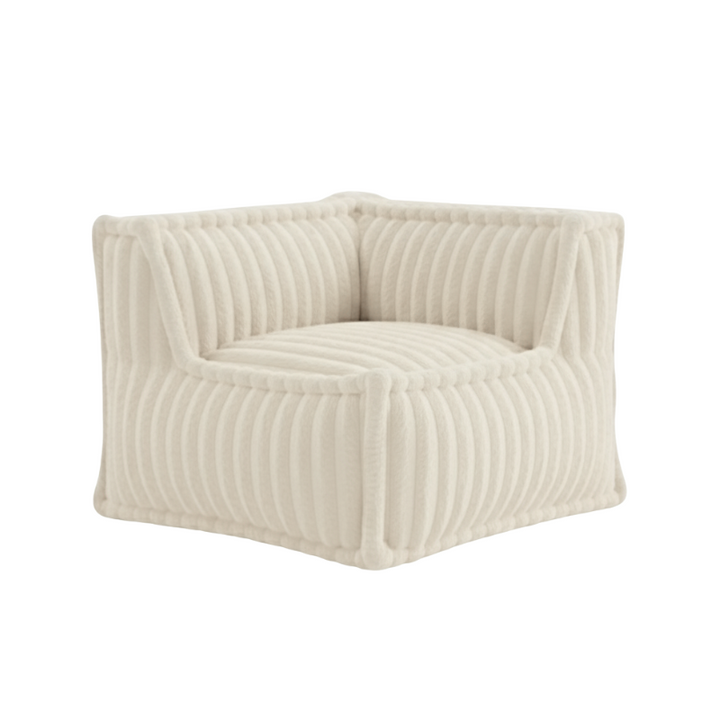 Rechtwinkliges Eckmodul für modulares Sofa - Kordfell - 90x90 cm