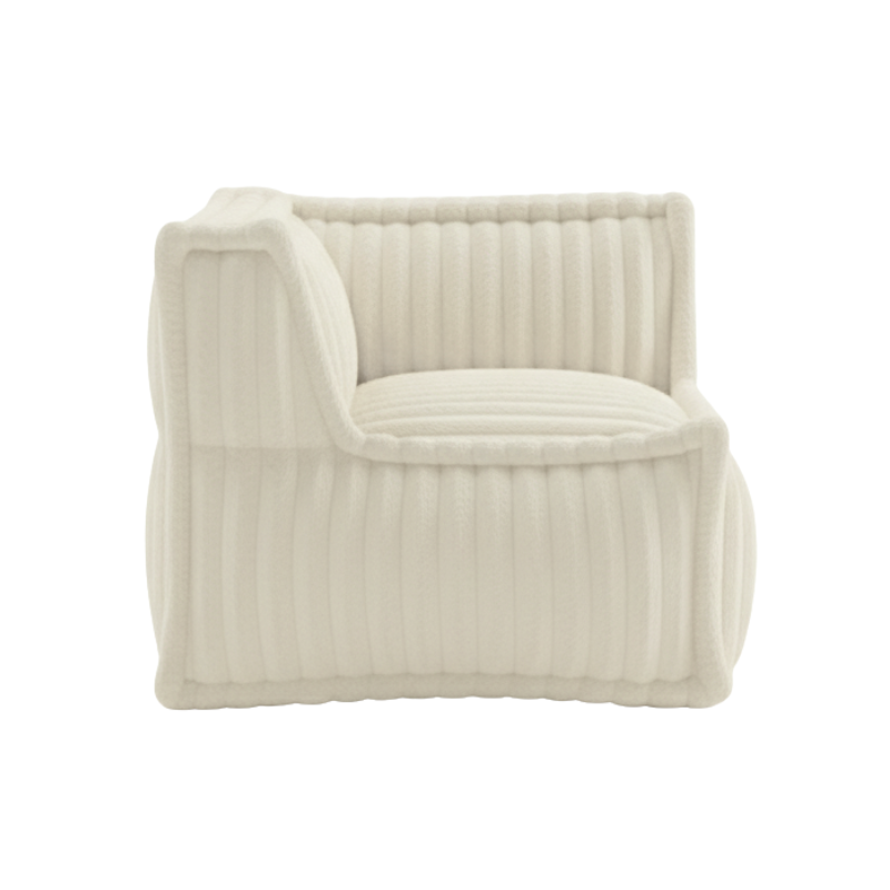 Rechtwinkliges Eckmodul für modulares Sofa - Kordfell - 90x90 cm