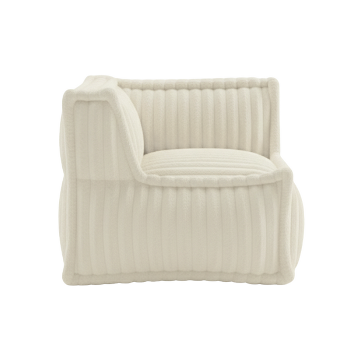 Rechtwinkliges Eckmodul für modulares Sofa - Kordfell - 90x90 cm