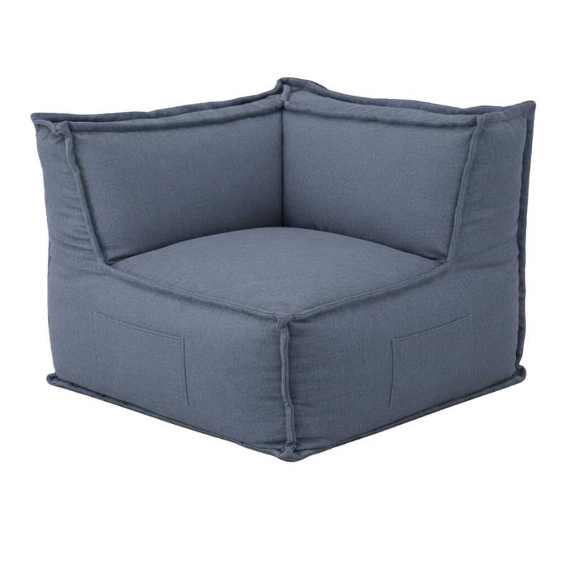 Reversibles Eckmodul für modulares Sofa - Leinenoptik - 90x90 cm