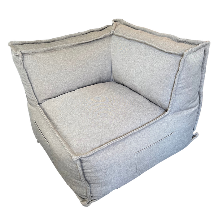 Reversibles Eckmodul für modulares Sofa - Leinenoptik - 90x90 cm