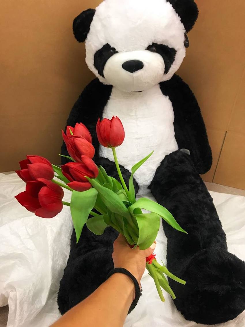 Riesige Panda-Plüschfigur - 130 cm