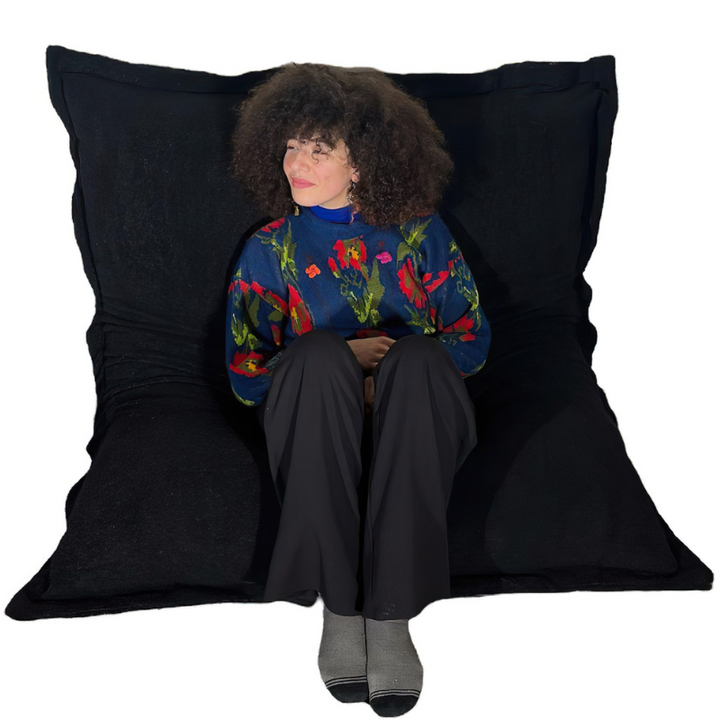 Sitzsack aus Bouclé-Stoff, abnehmbarer Bezug - 140x180 cm