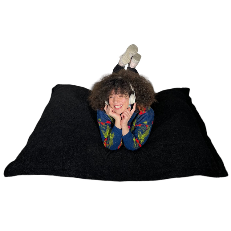 Sitzsack aus Bouclé-Stoff, abnehmbarer Bezug - 140x180 cm