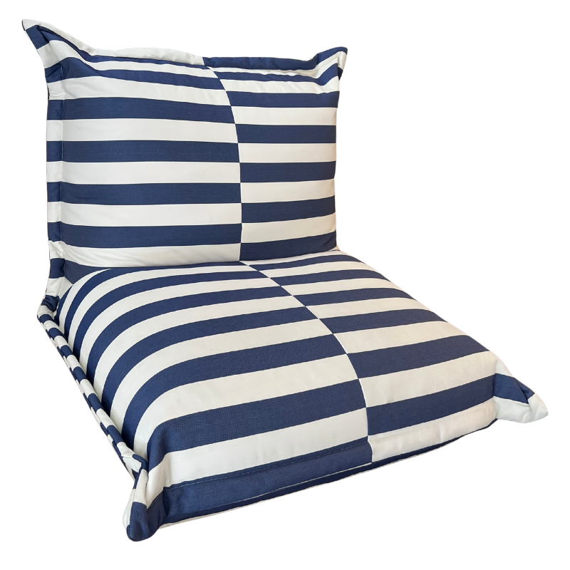 Outdoor-Sitzsack gestreift - 85x85x75 cm
