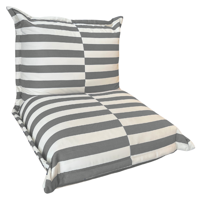 Outdoor-Sitzsack gestreift - 85x85x75 cm